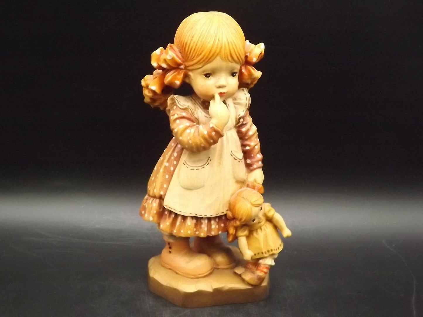 Vintage Anri "Bedtime" Wood Figurine: Sarah Kay Design, Limited Edition