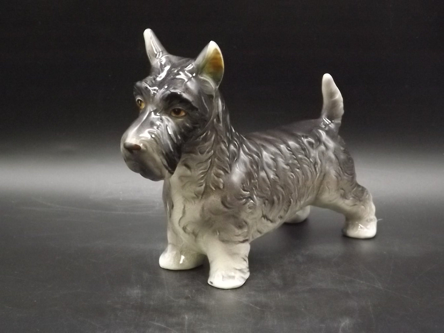 Vintage Schnauzer Figurine: Marked Japan, Dog Collectible