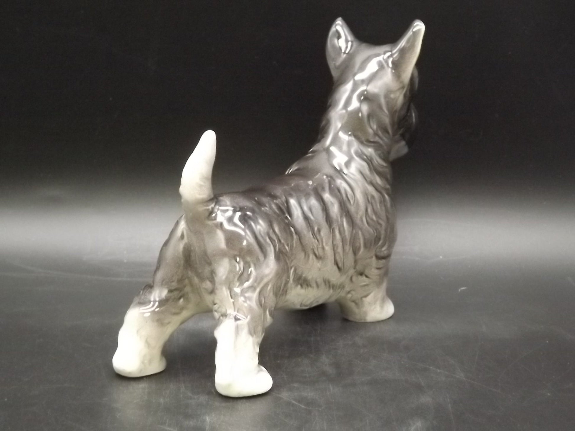 Vintage Schnauzer Figurine: Marked Japan, Dog Collectible