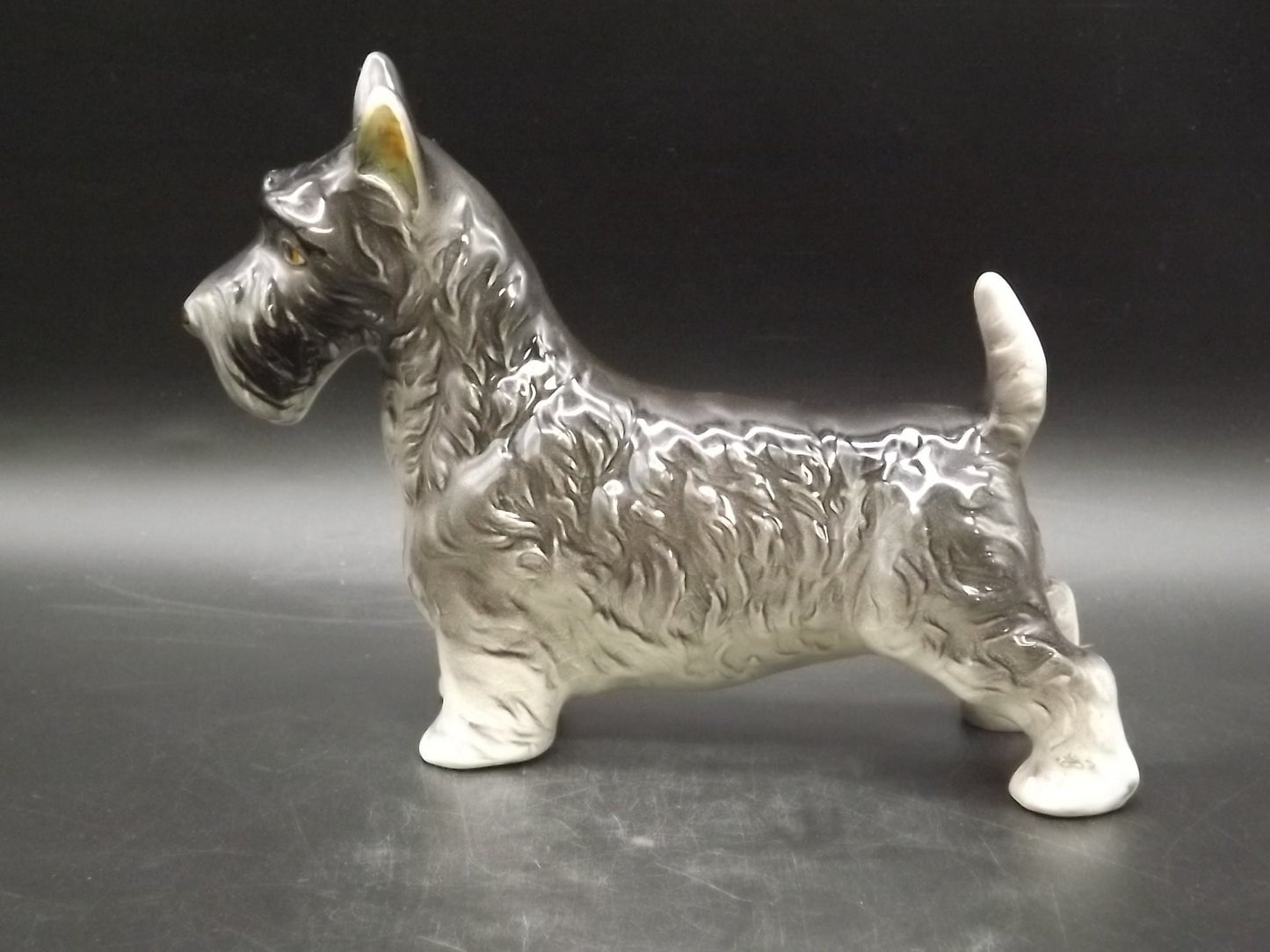 Vintage Schnauzer Figurine: Marked Japan, Dog Collectible