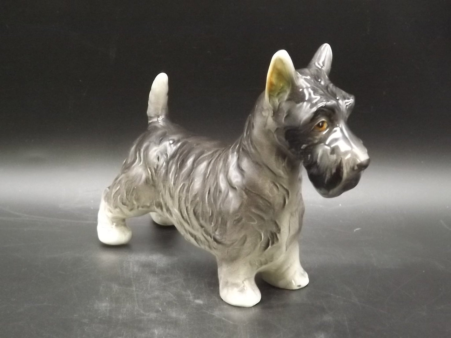Vintage Schnauzer Figurine: Marked Japan, Dog Collectible