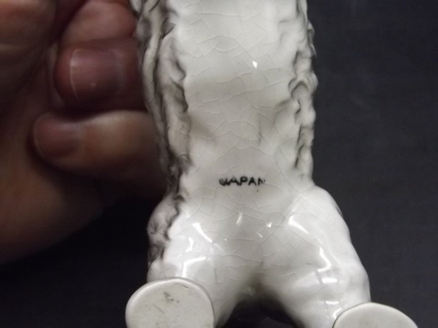 Vintage Schnauzer Figurine: Marked Japan, Dog Collectible