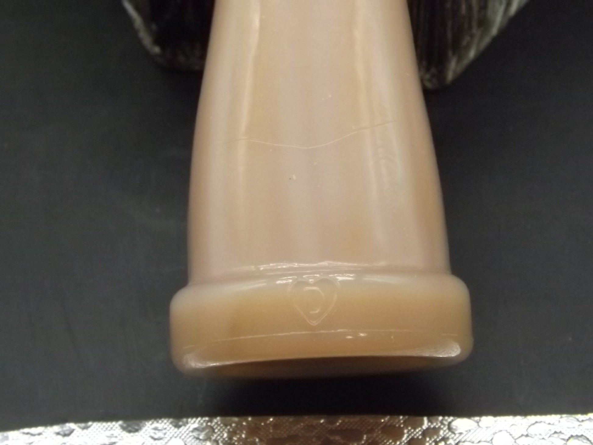 Vintage 1976 Degenhart Peach Slag Glass "Priscilla" Figurine