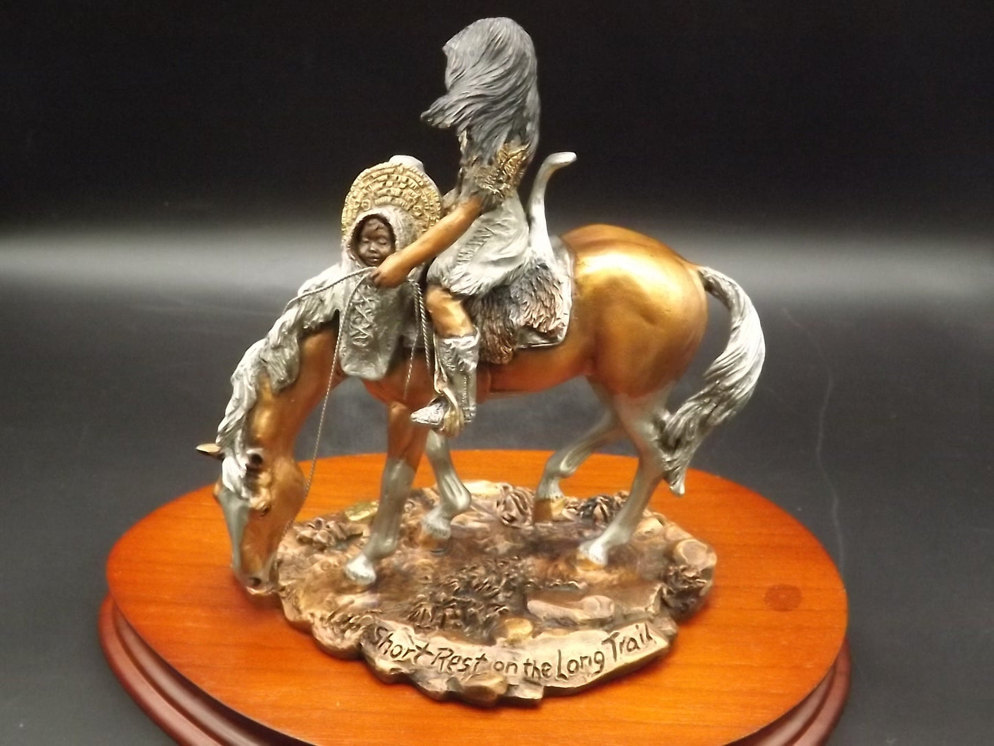 Rare Sacajawea Sculpture: Legends C.A. Pardell Mixed Media Art, COA