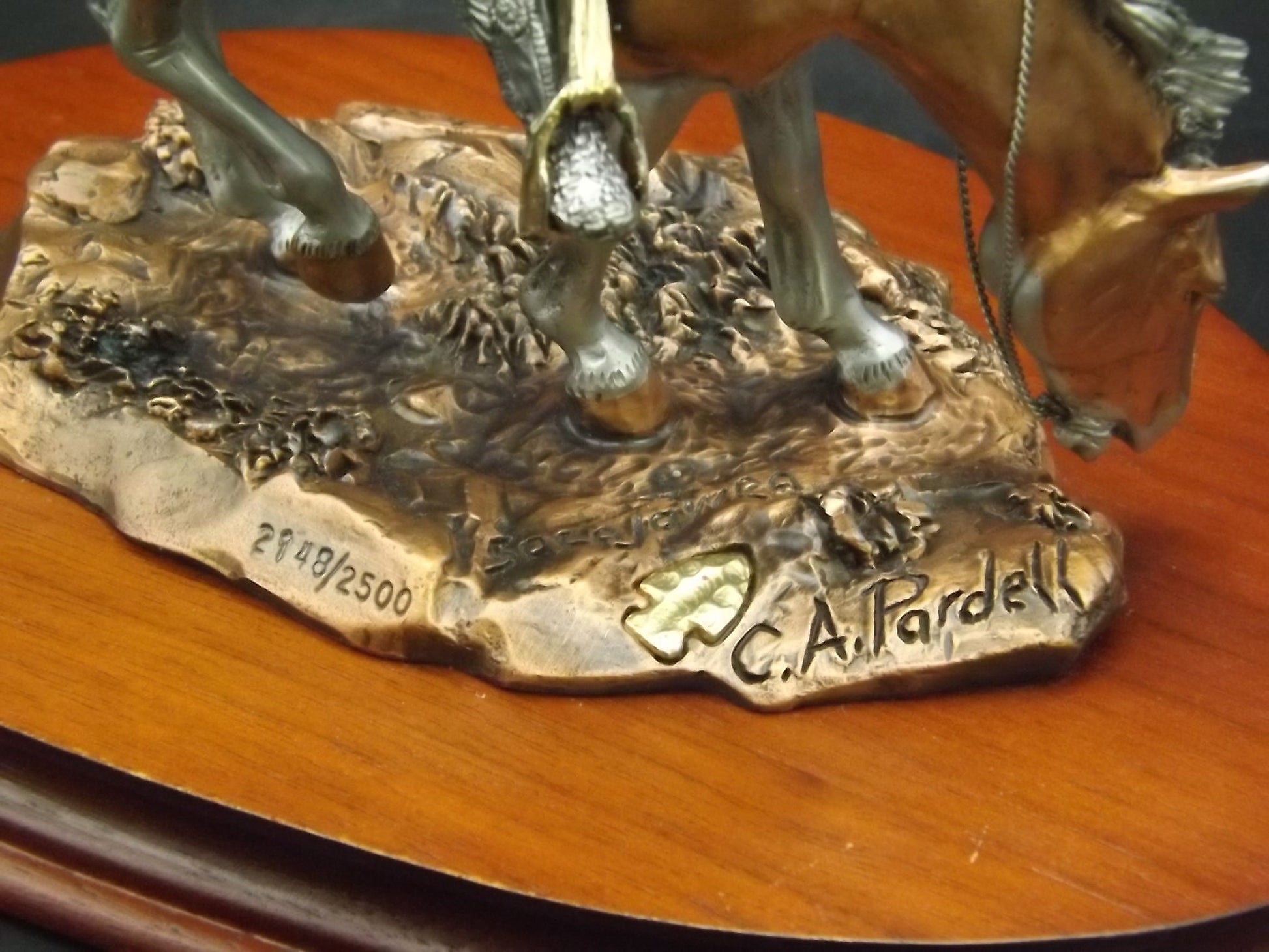 Rare Sacajawea Sculpture: Legends C.A. Pardell Mixed Media Art, COA