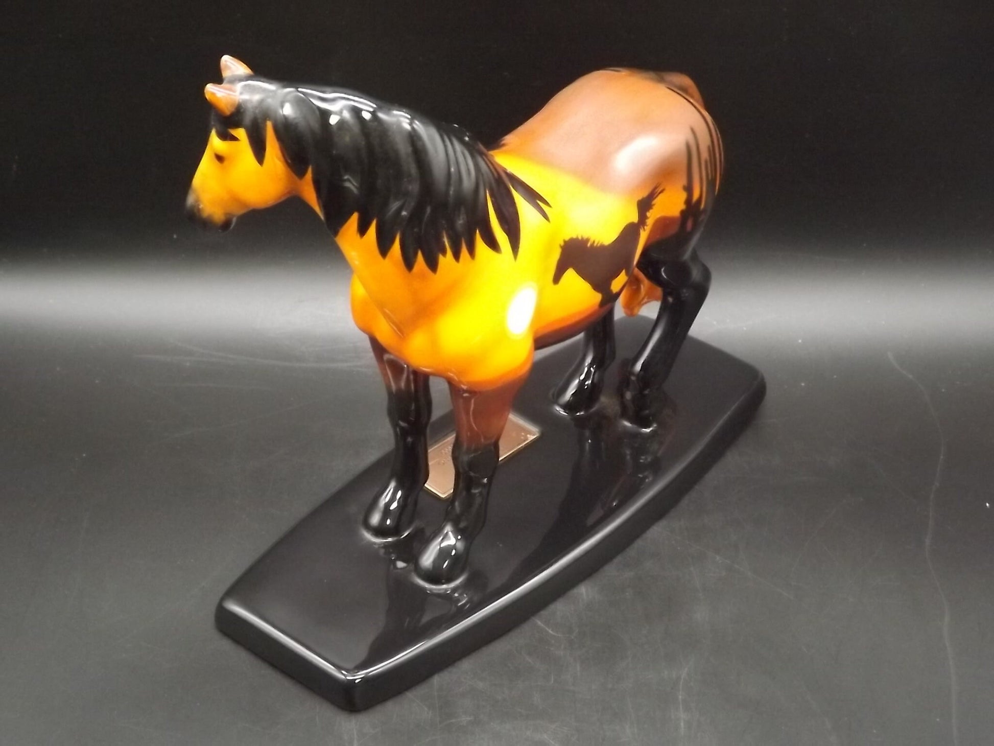 Westland "Sunset Mustang" Horse Figurine: Limited Edition Porcelain Collectible