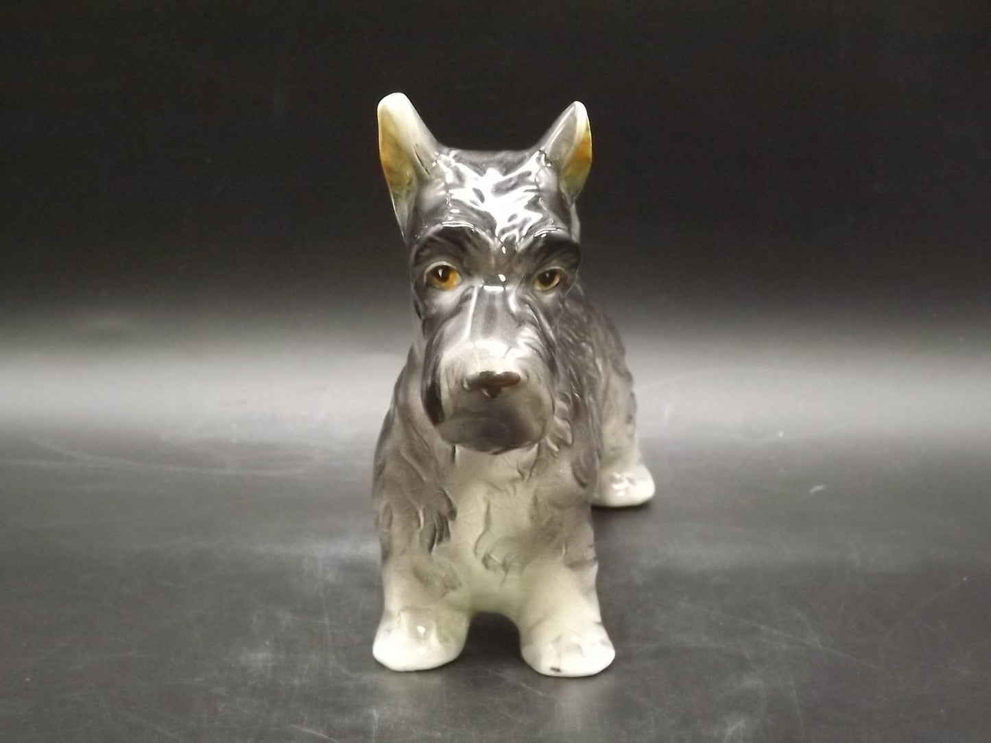 Vintage Schnauzer Figurine: Marked Japan, Dog Collectible