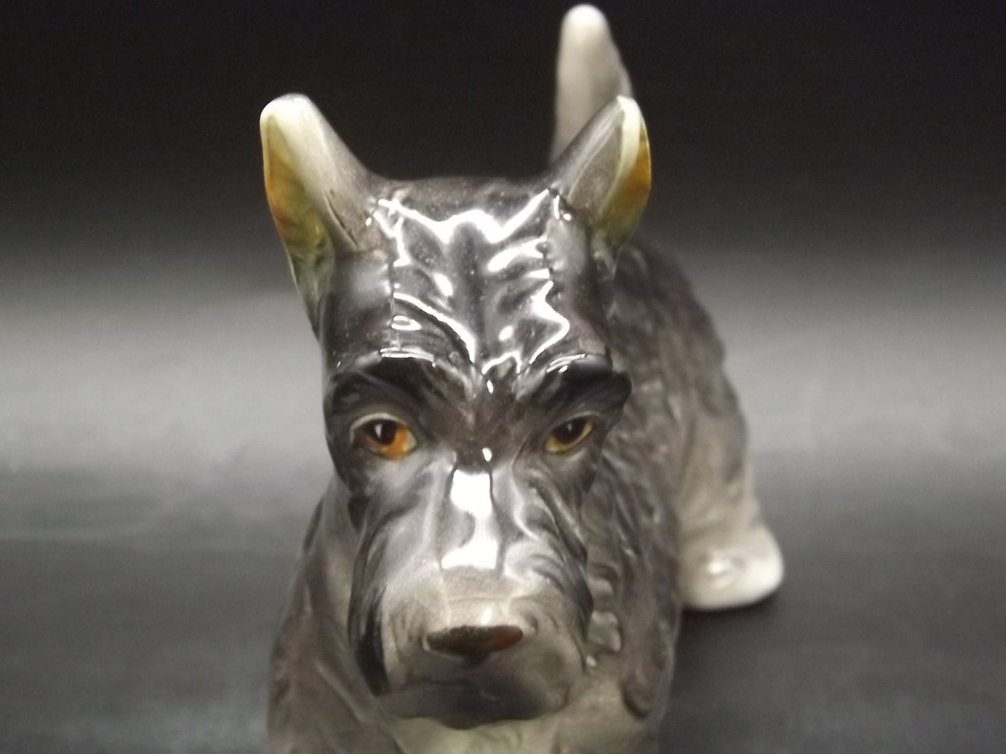 Vintage Schnauzer Figurine: Marked Japan, Dog Collectible