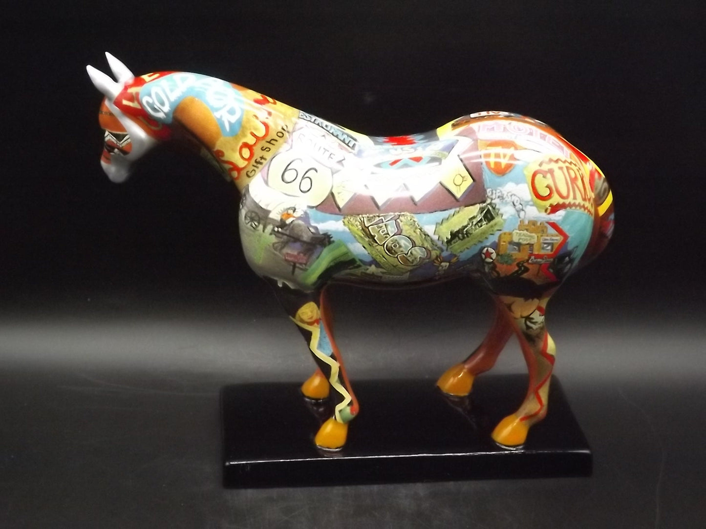 Vintage Trail of Painted Ponies "Route 66 Horse" Porcelain Horse figurine. Edition 3E/6127. Item #1460 with hang tag but no box.