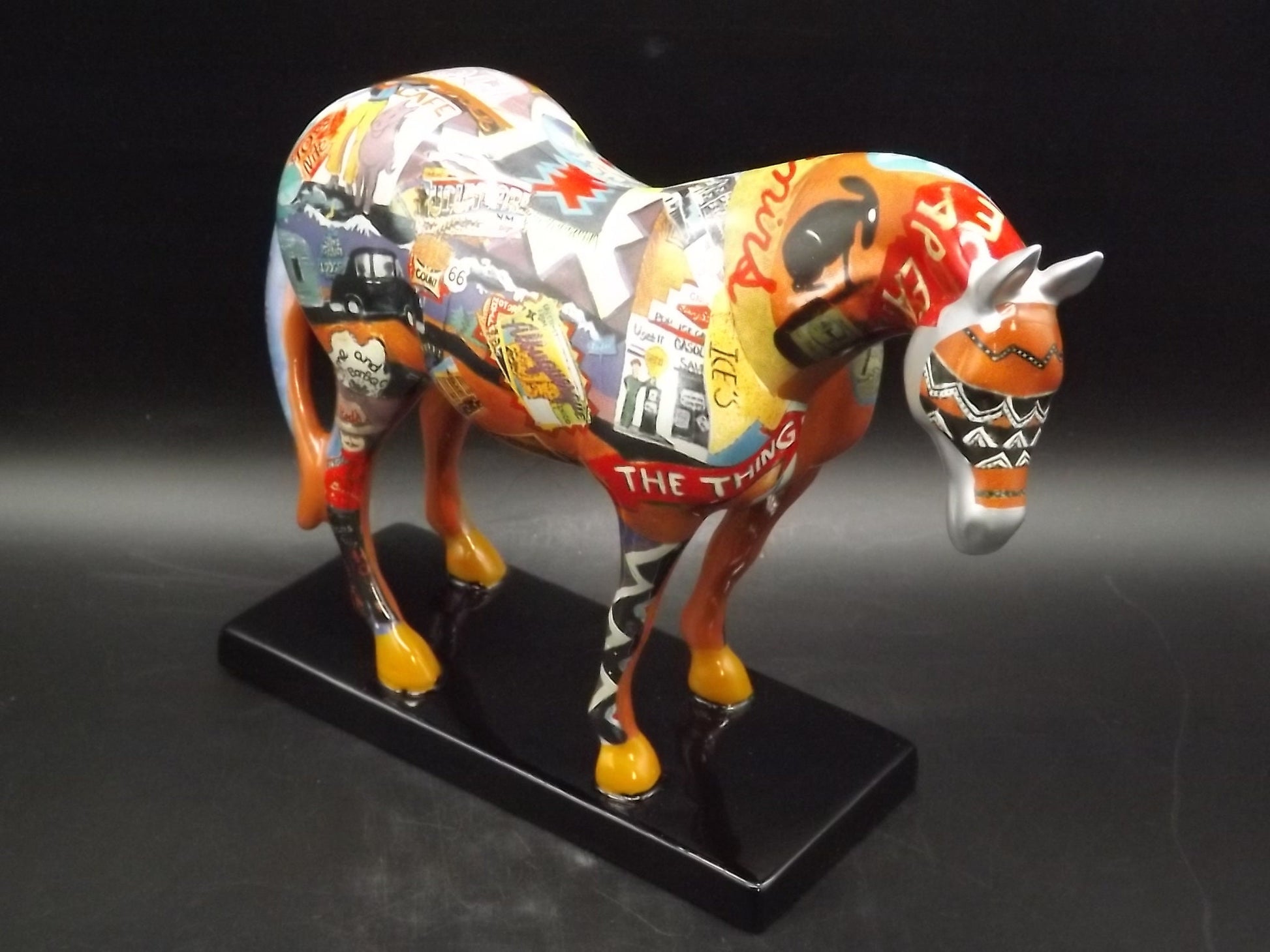 Vintage Trail of Painted Ponies "Route 66 Horse" Porcelain Horse figurine. Edition 3E/6127. Item #1460 with hang tag but no box.