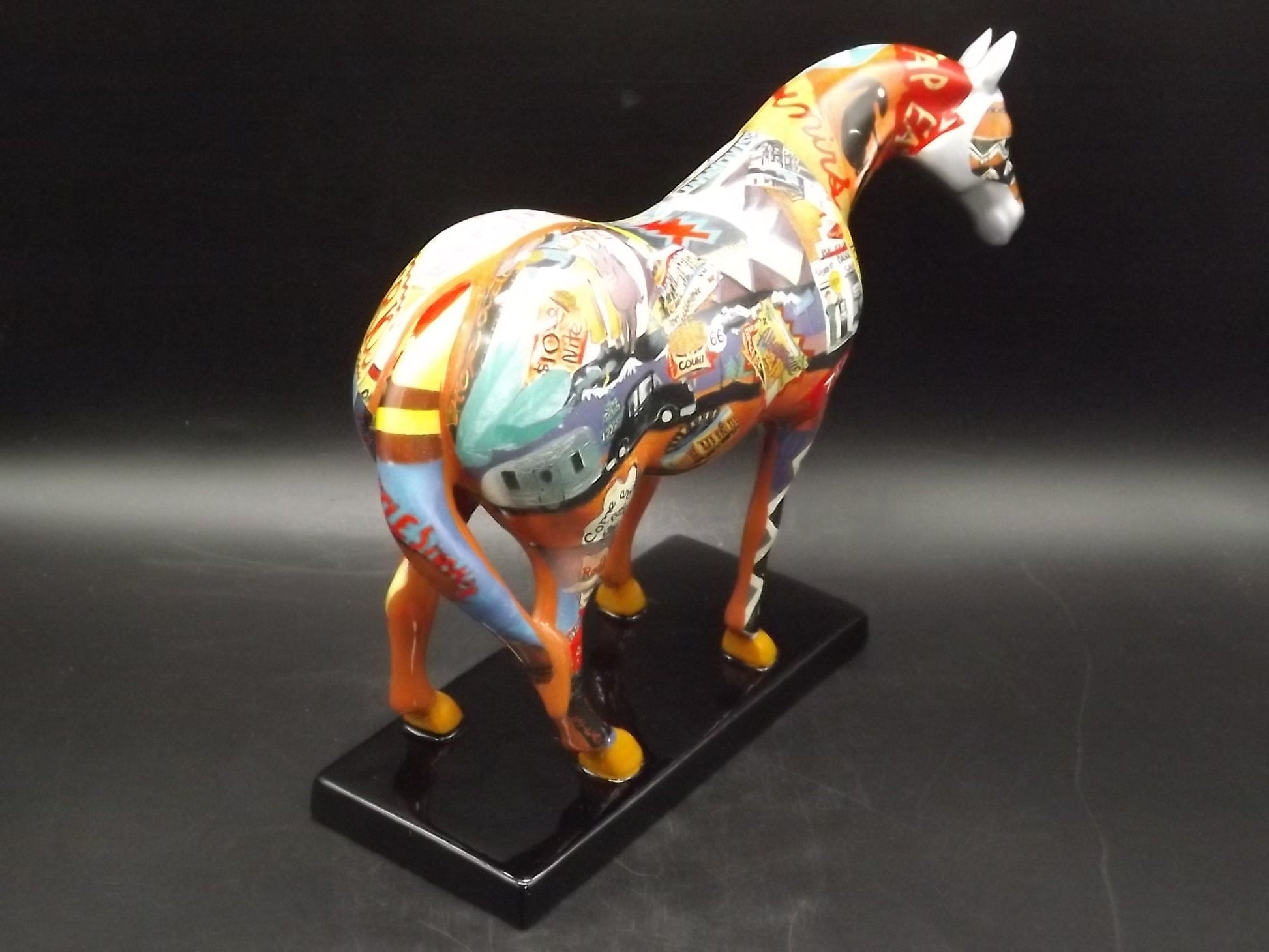 Vintage Trail of Painted Ponies "Route 66 Horse" Porcelain Horse figurine. Edition 3E/6127. Item #1460 with hang tag but no box.
