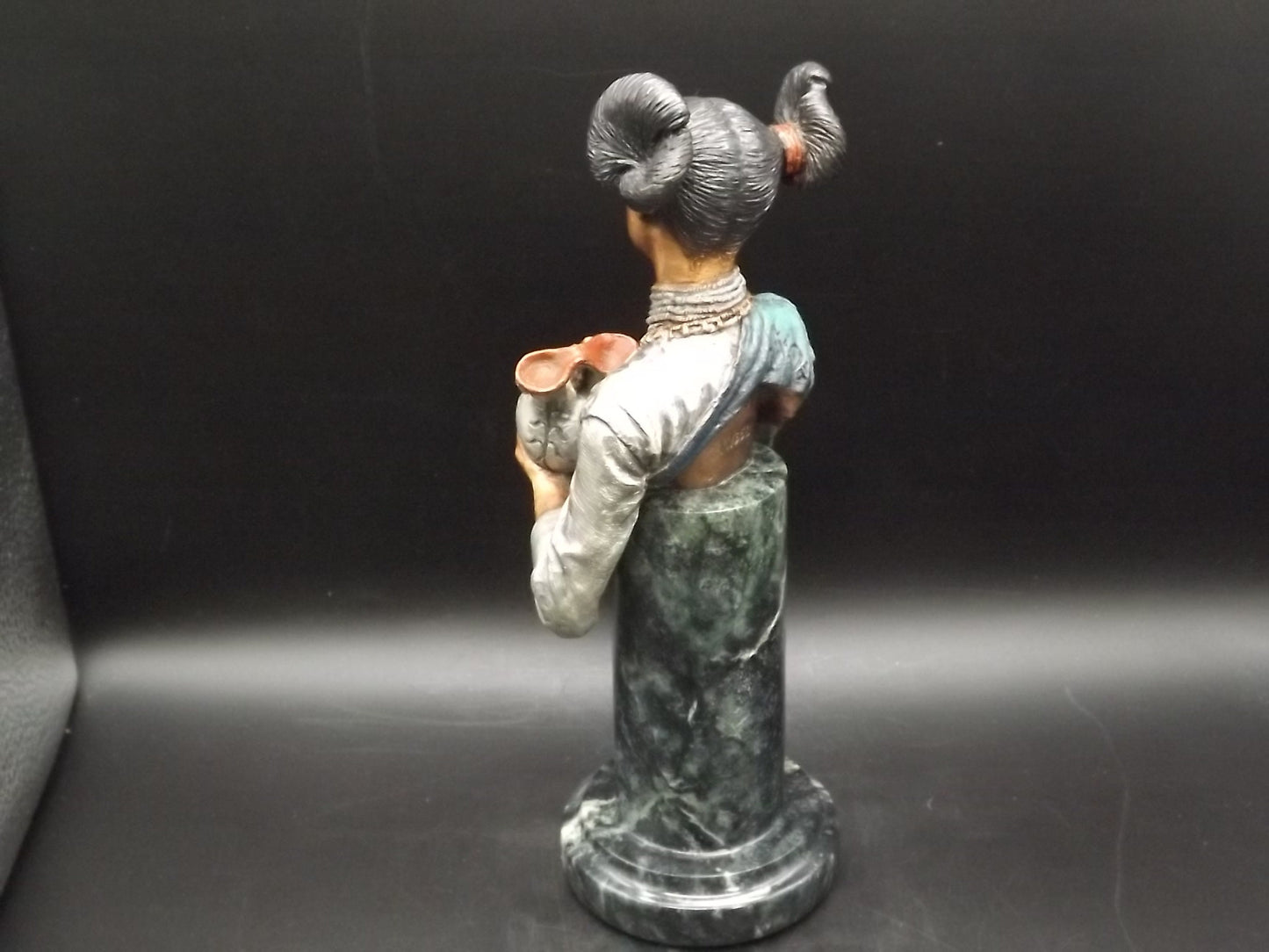 RARE 1994 C.A. Pardell Legends Mixed Media Sculpture "Hopi Maiden" Bust on marble base. Number 11 of only 350 pieces. Excellent Condition!