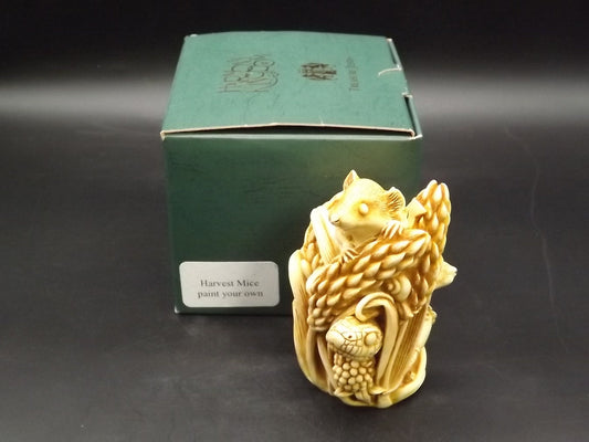 Harmony Kingdom Harvest Mice Figurine: Paint Your Own Edition, with Box