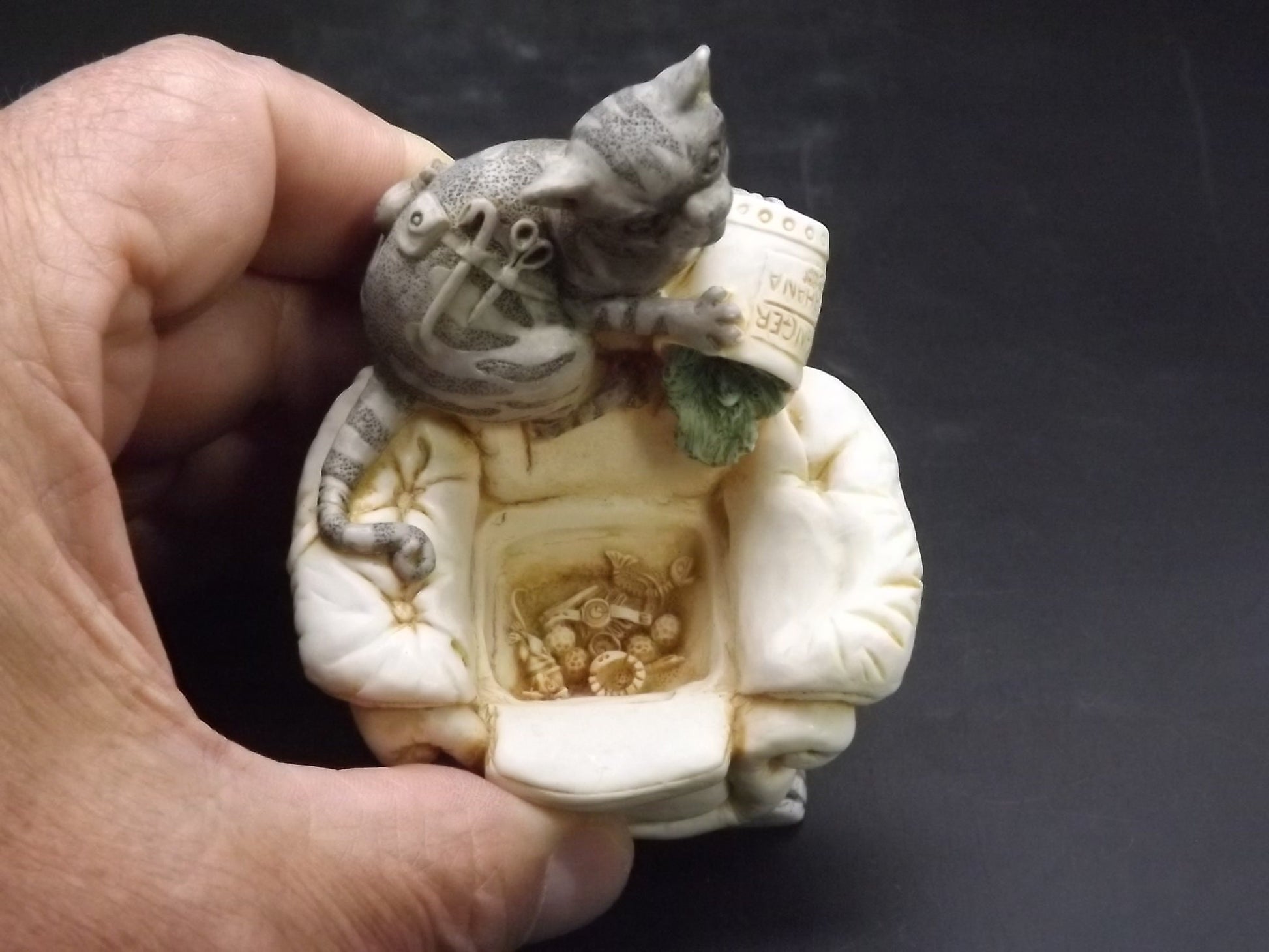 Retired Harmony Kingdom "Fishy Business" Jest Figurine with original box. Excellent condition. Artist Signed!