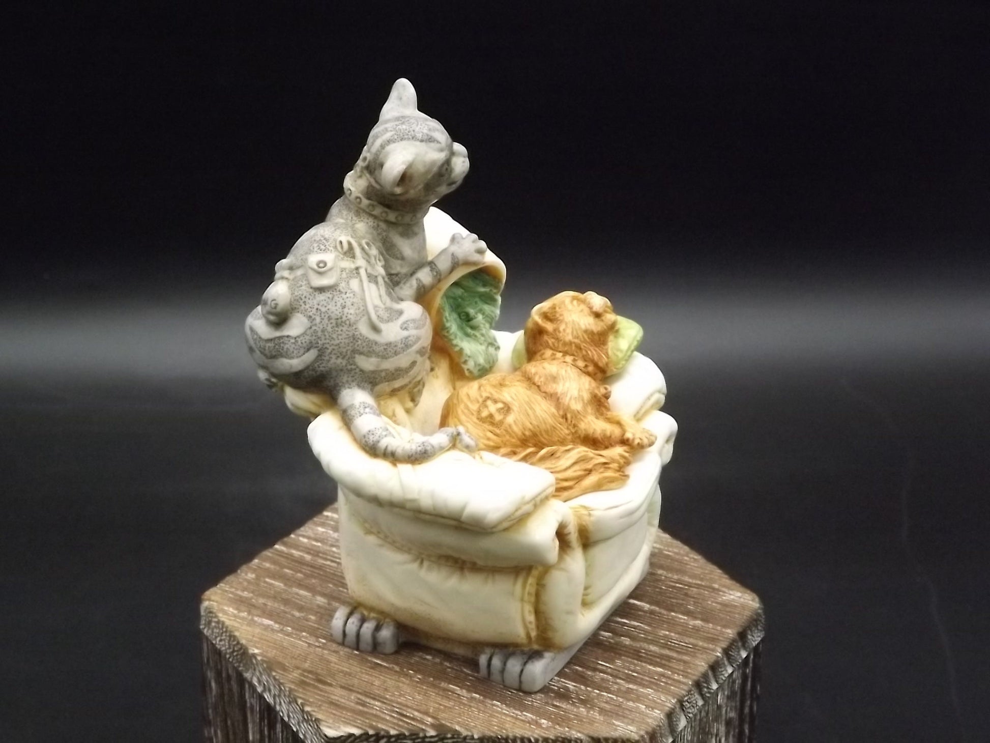 Retired Harmony Kingdom "Fishy Business" Jest Figurine with original box. Excellent condition. Artist Signed!