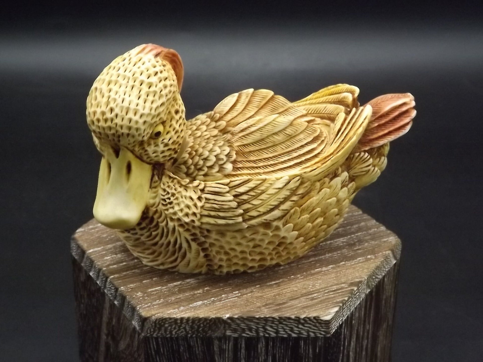 Retired 1990 Harmony Kingdom Duck Figurine: Quiet Waters Treasure Jest