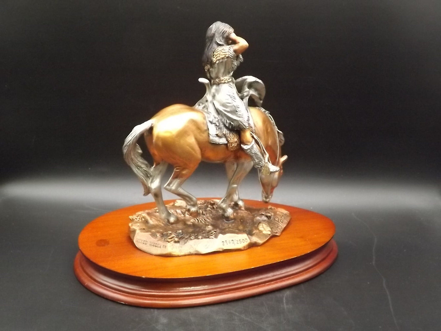 Rare Sacajawea Sculpture: Legends C.A. Pardell Mixed Media Art, COA