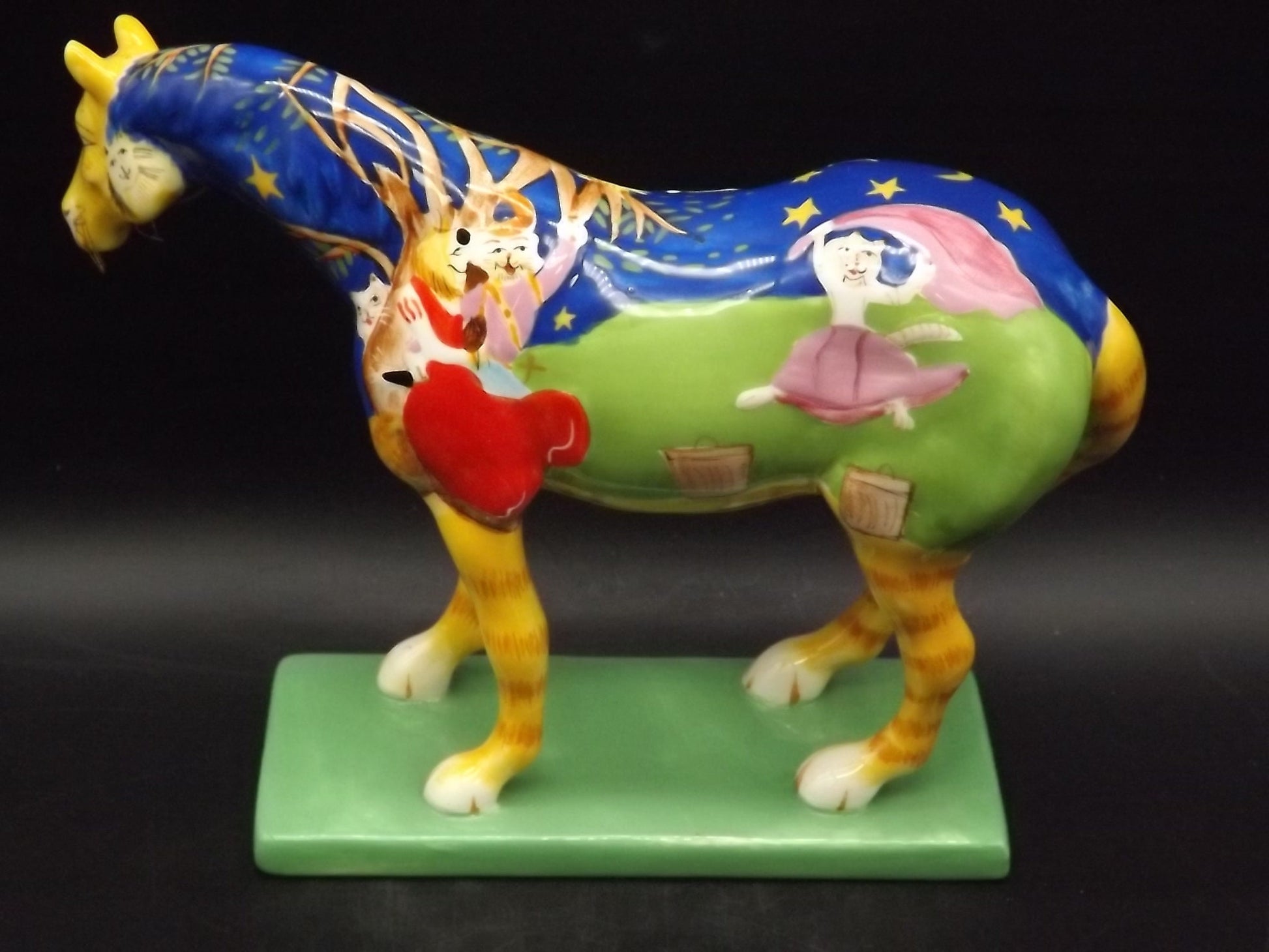 Vintage Trail of Painted Ponies "Kitty Cat Ball" Porcelain Horse figurine. Edition 2E/1358. Item #1585 no box or COA.