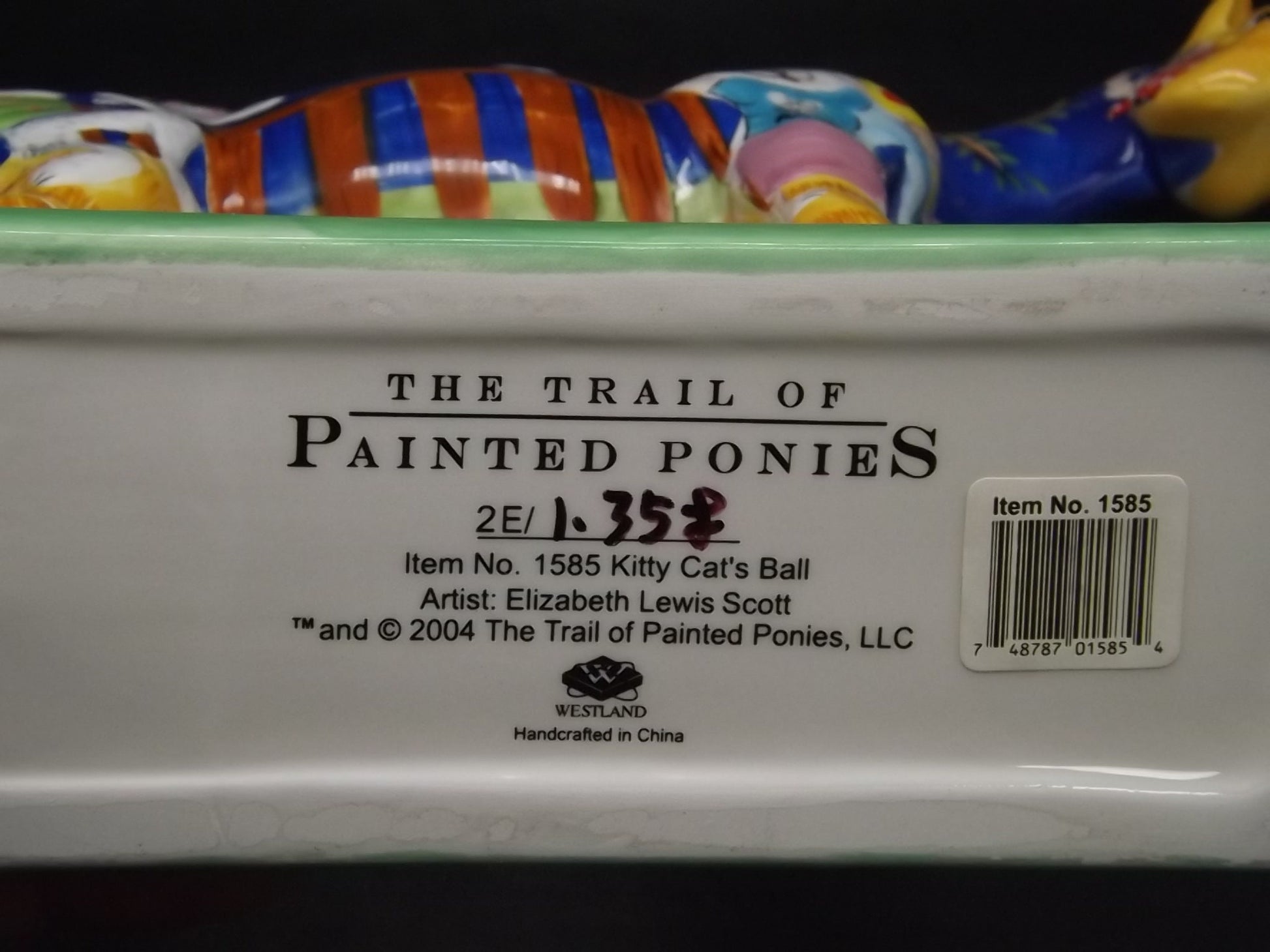 Vintage Trail of Painted Ponies "Kitty Cat Ball" Porcelain Horse figurine. Edition 2E/1358. Item #1585 no box or COA.