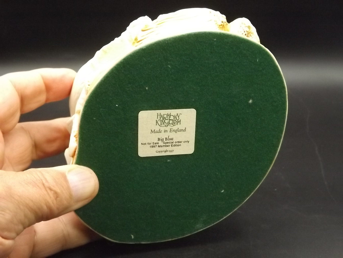 Retired Harmony Kingdom "Big Blue" treasure Jest Royal Watch 1997 with original box. Rare Special Order Only not for retail sale piece.