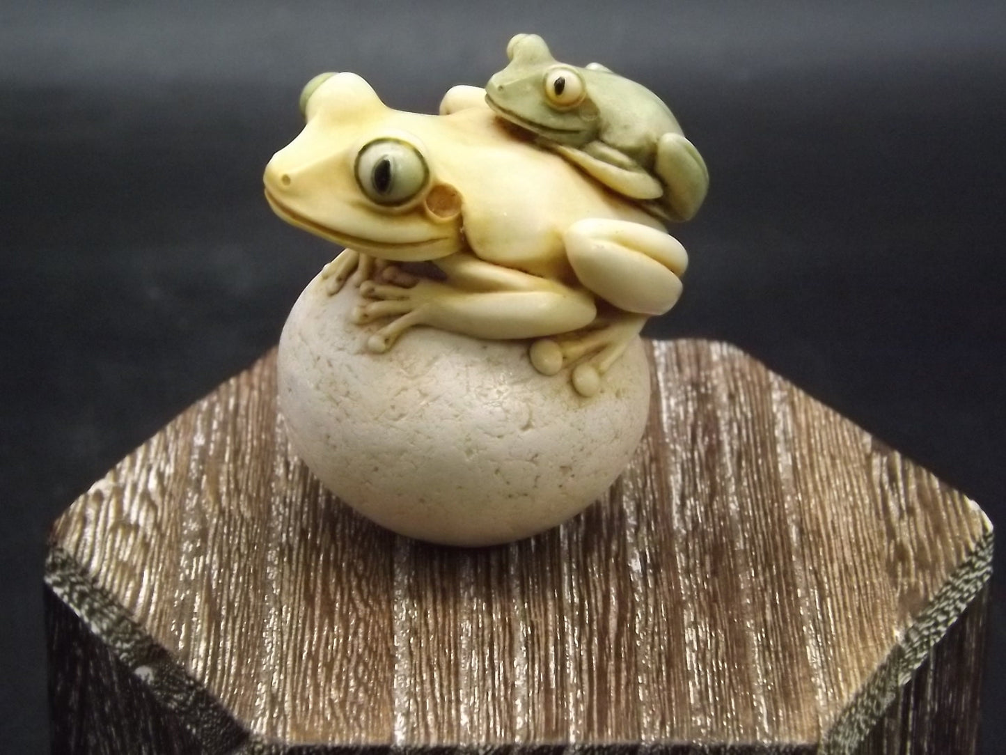 Adam Binder Netsuke series "S. Leapfrog". With original box and COA. Excellent shape limited edition #21/150.