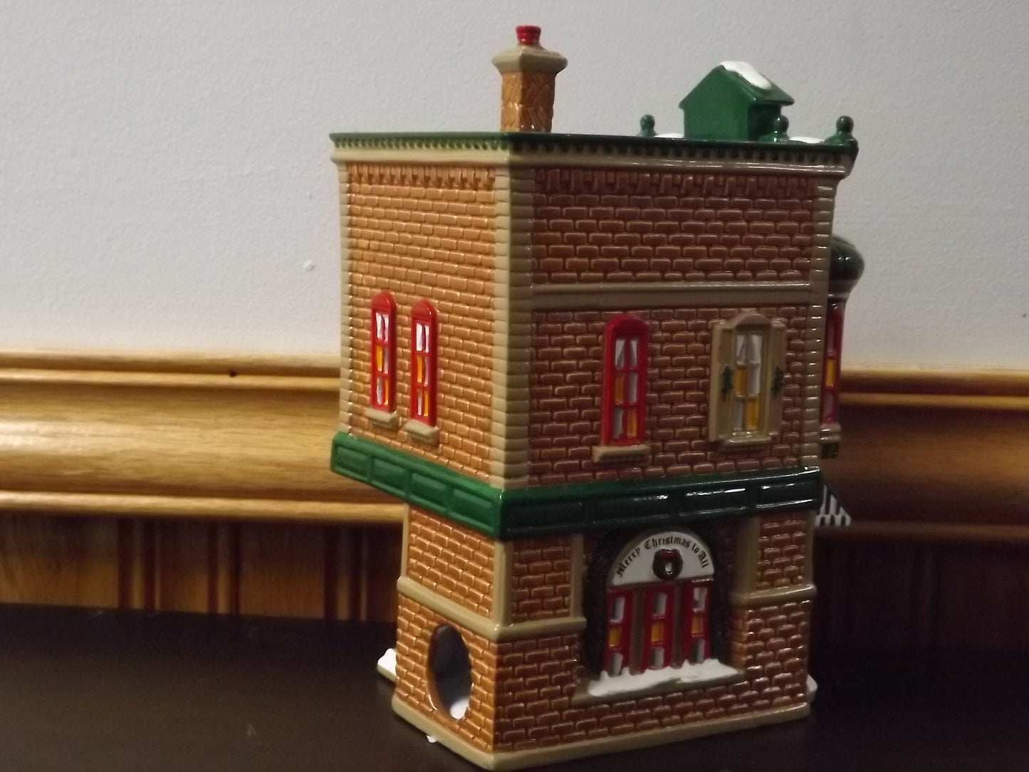 Vintage 1991 Snow Village "The Christmas Shop" Figurine with Box & COA