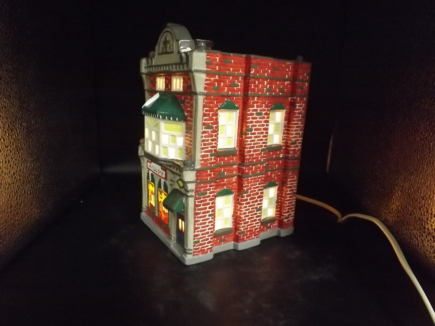 Vintage 1988 Snow Village "Antique Shop" Figurine with Box & COA