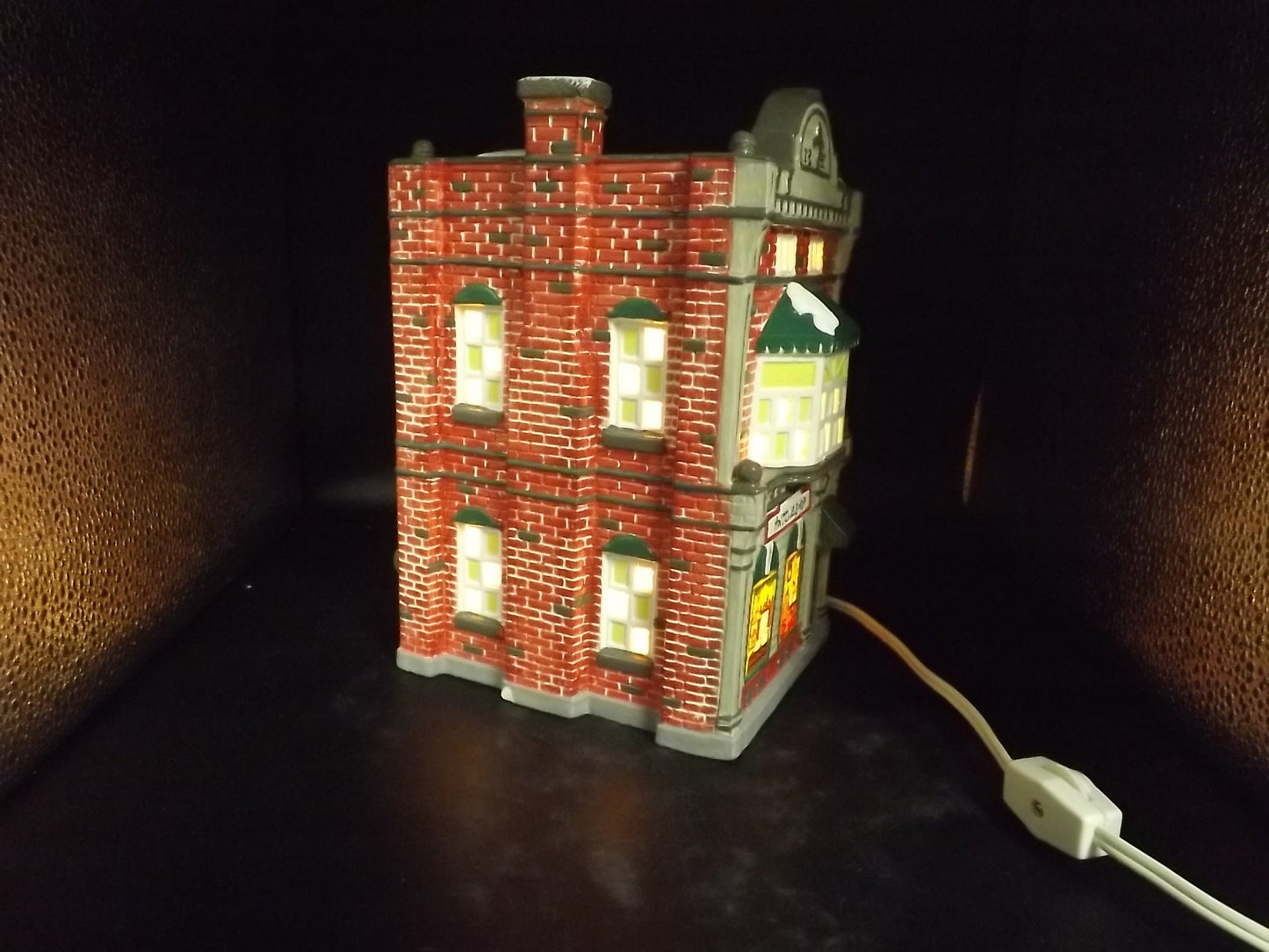 Vintage 1988 Snow Village "Antique Shop" Figurine with Box & COA