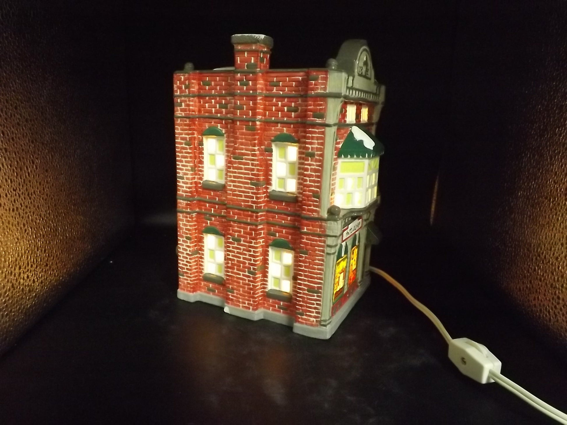 Vintage 1988 Snow Village "Antique Shop" Figurine with Box & COA