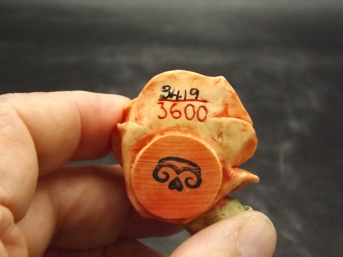 Harmony Kingdom Orange Rose Figurine: Limited Edition #3419/3600, Artist Signed