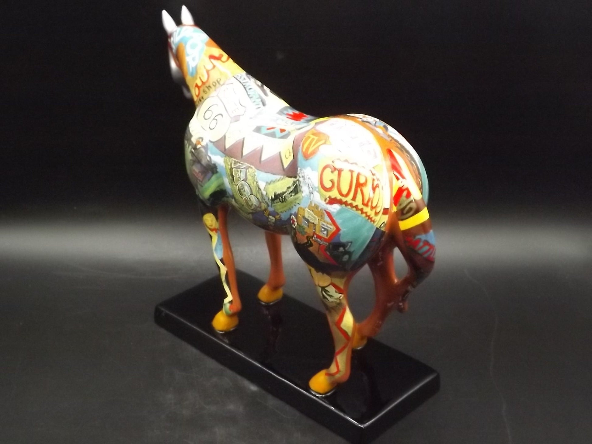 Vintage Trail of Painted Ponies "Route 66 Horse" Porcelain Horse figurine. Edition 3E/6127. Item #1460 with hang tag but no box.