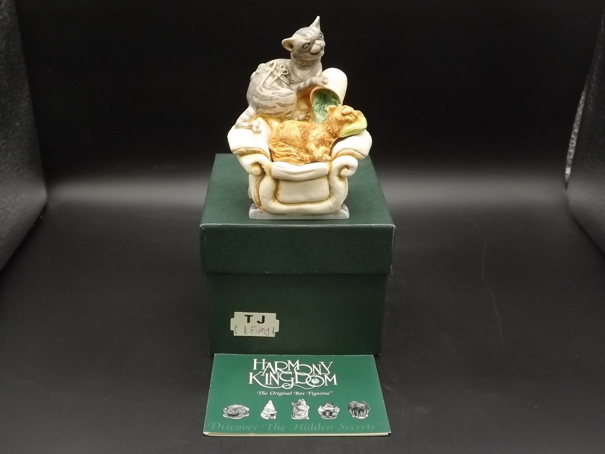 Retired Harmony Kingdom "Fishy Business" Jest Figurine with original box. Excellent condition. Artist Signed!