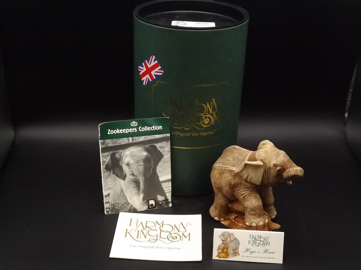 Retired Harmony Kingdom Haji's Hero Elephant Figurine - 2001 Royal Watch