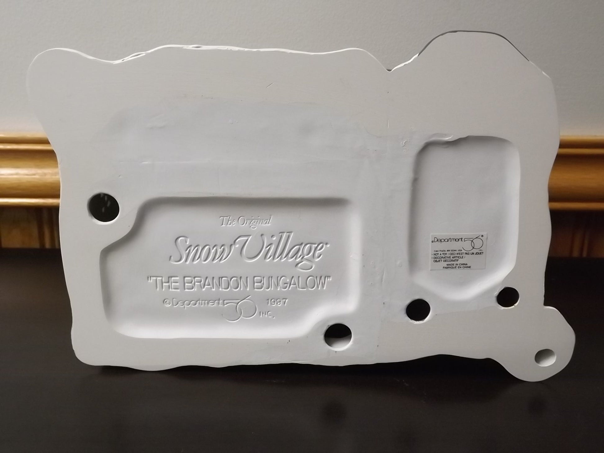 Vintage 1997 Snow Village "The Brandon Bungalow" Cottage Figurine (With Box & COA)