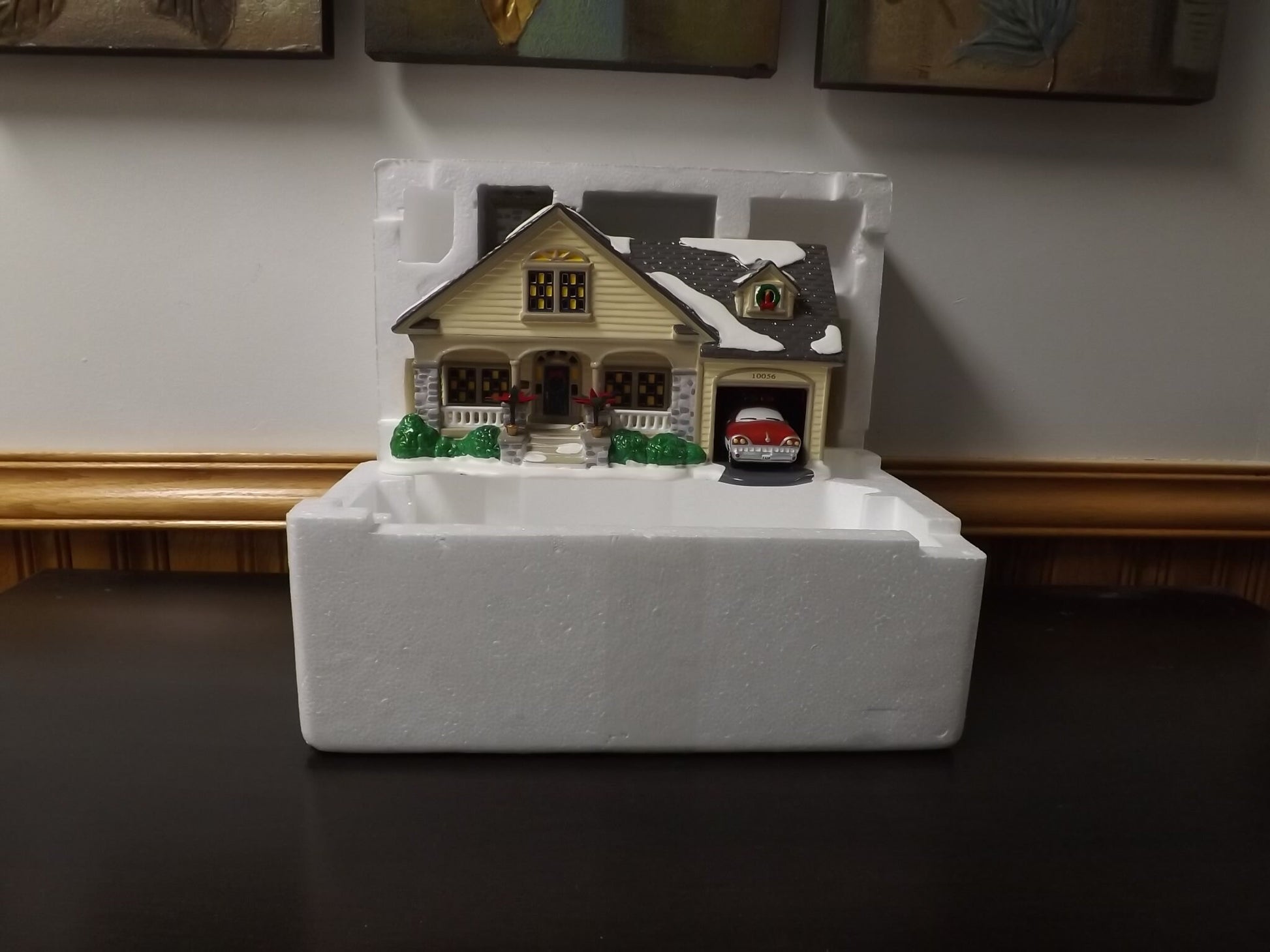 Vintage 1997 Snow Village "The Brandon Bungalow" Cottage Figurine (With Box & COA)
