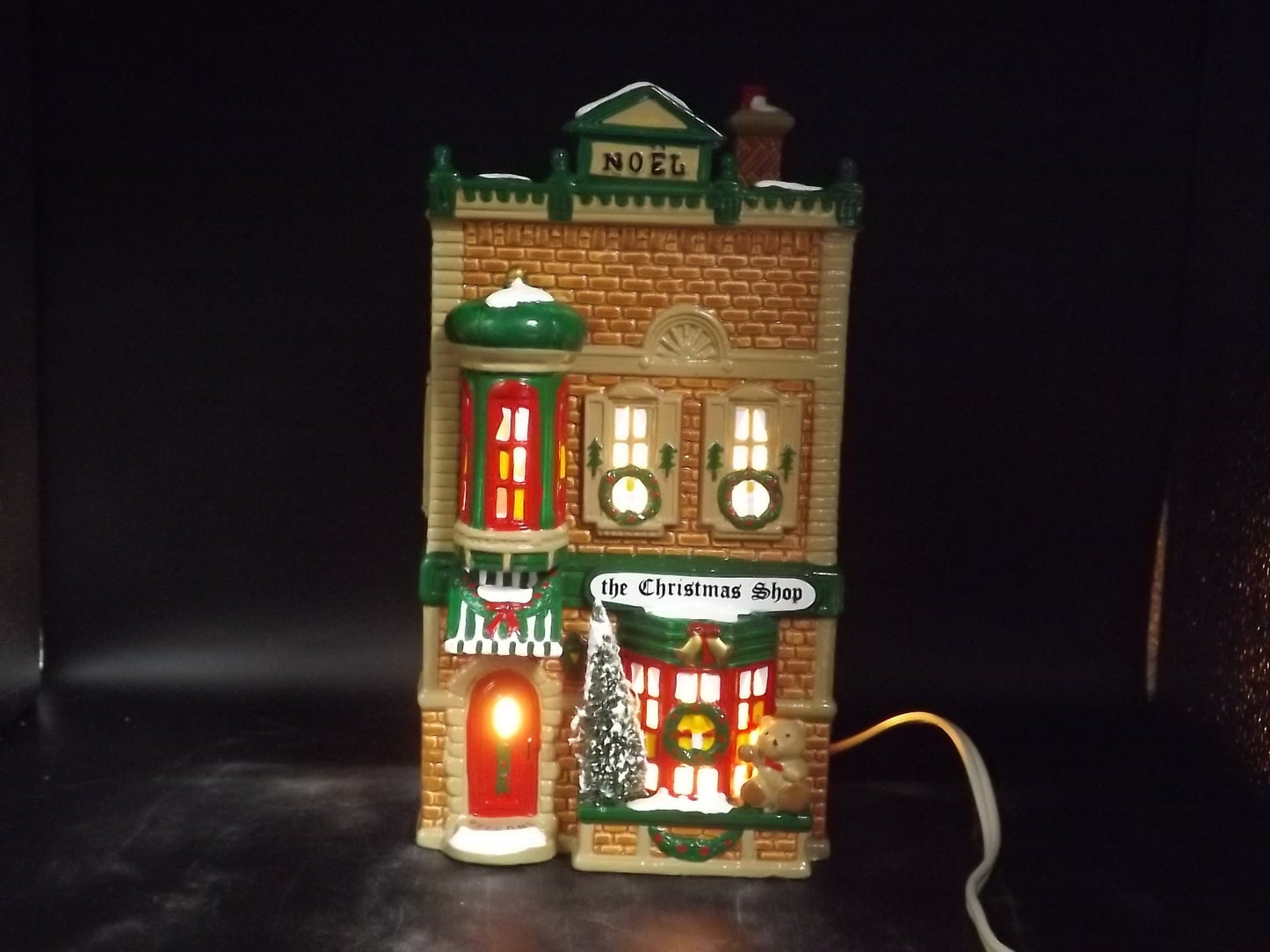 Vintage 1991 Snow Village "The Christmas Shop" Figurine with Box & COA