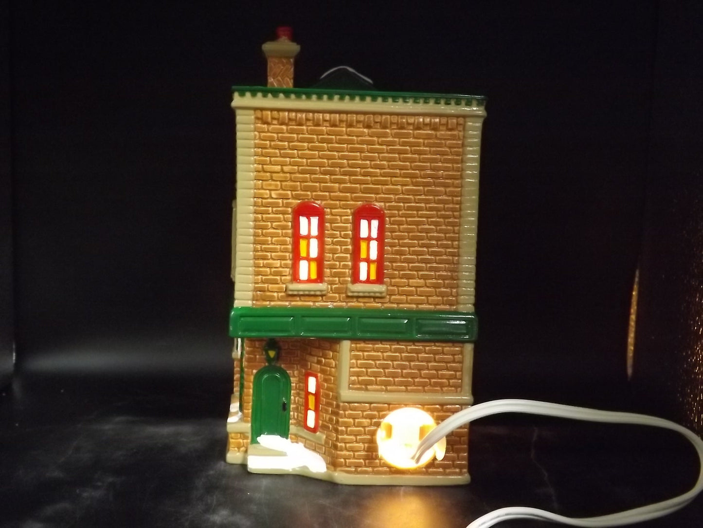 Vintage 1991 Snow Village "The Christmas Shop" Figurine with Box & COA