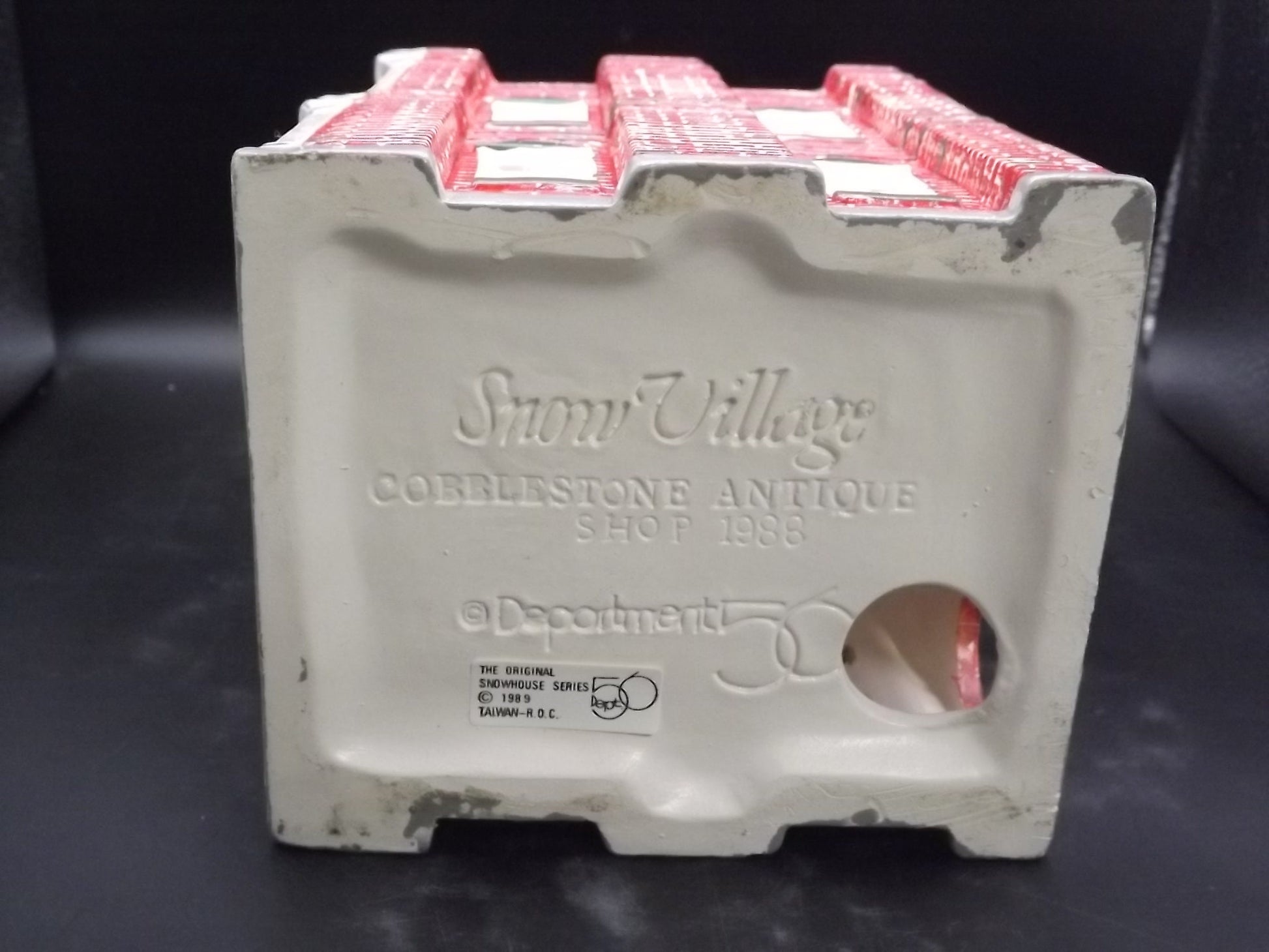 Vintage 1988 Snow Village "Antique Shop" Figurine with Box & COA