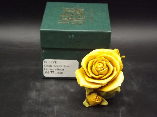 Harmony Kingdom Yellow Rose Box Figurine - Limited Edition 1997