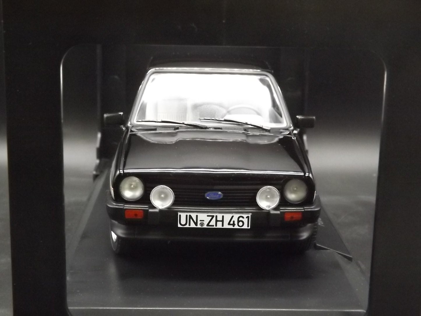 Vintage Norev Mint 1981 Black Ford Fiesta XR2 Metal Model in original box. Never displayed Exceptional condition. 1:18 scale.