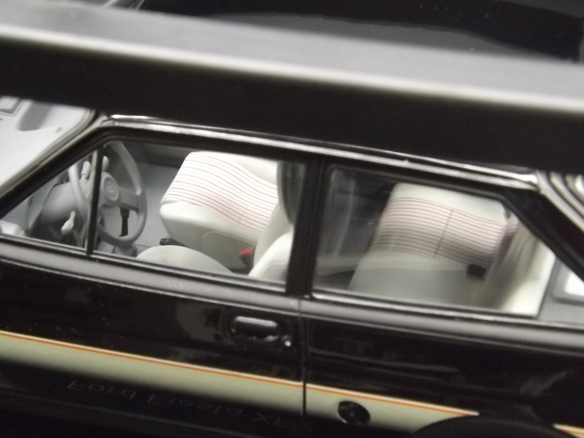 Vintage Norev Mint 1981 Black Ford Fiesta XR2 Metal Model in original box. Never displayed Exceptional condition. 1:18 scale.