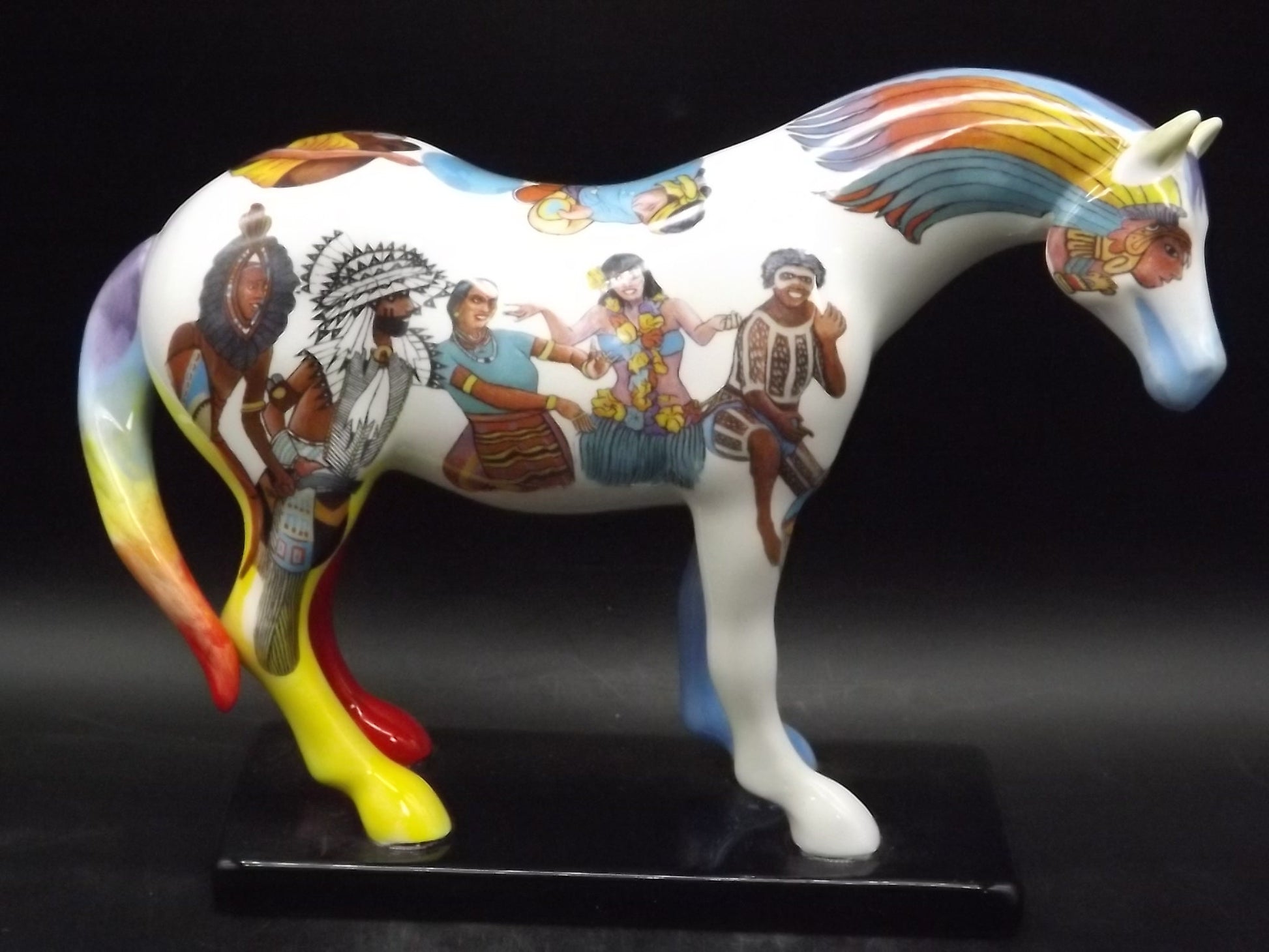 Native Peoples Trail of Painted Ponies Figurine: Westland Giftware Porcelain Horse
