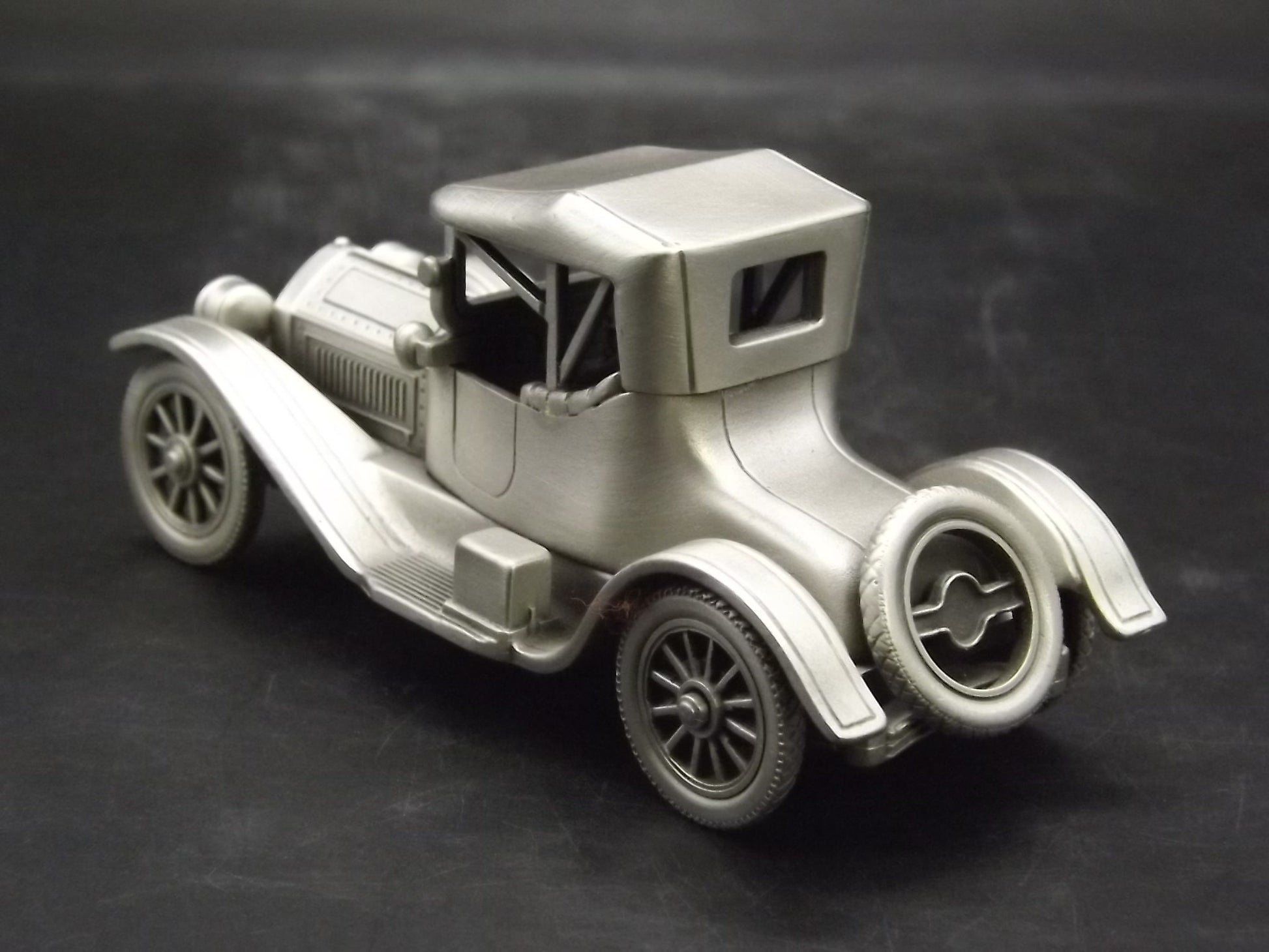 Vintage 1913 Cadillac Roadster Pewter Model Car - Danbury Mint