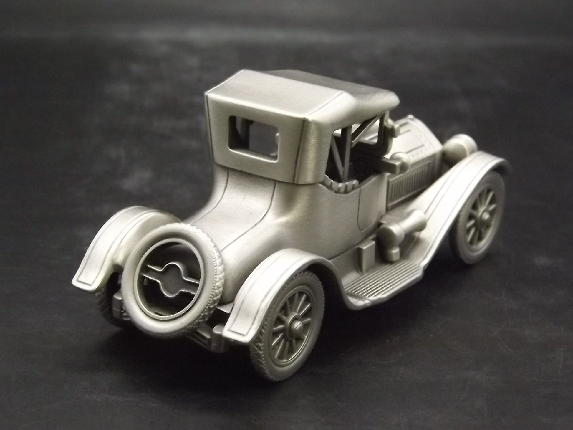 Vintage 1913 Cadillac Roadster Pewter Model Car - Danbury Mint