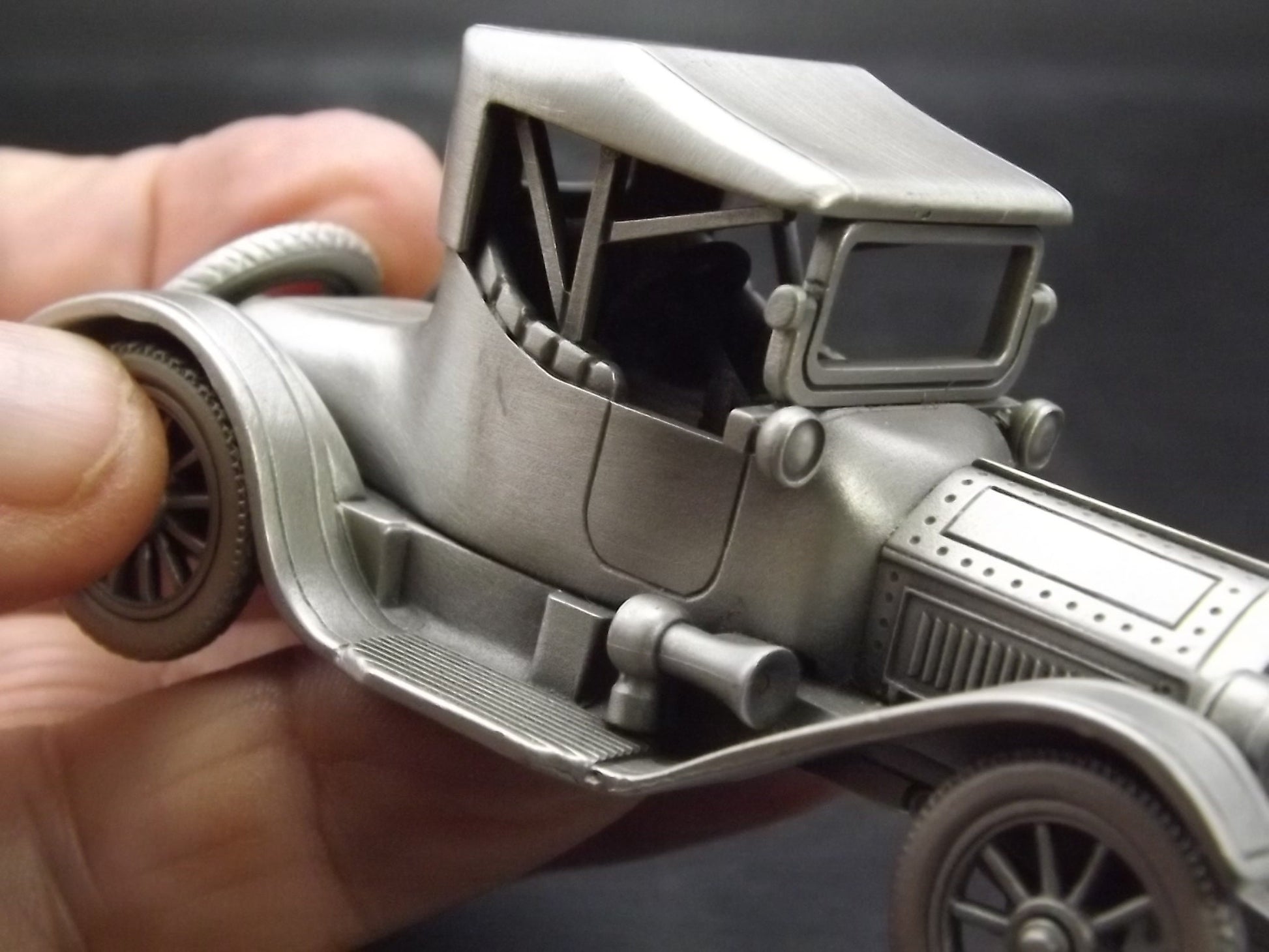 Vintage 1913 Cadillac Roadster Pewter Model Car - Danbury Mint