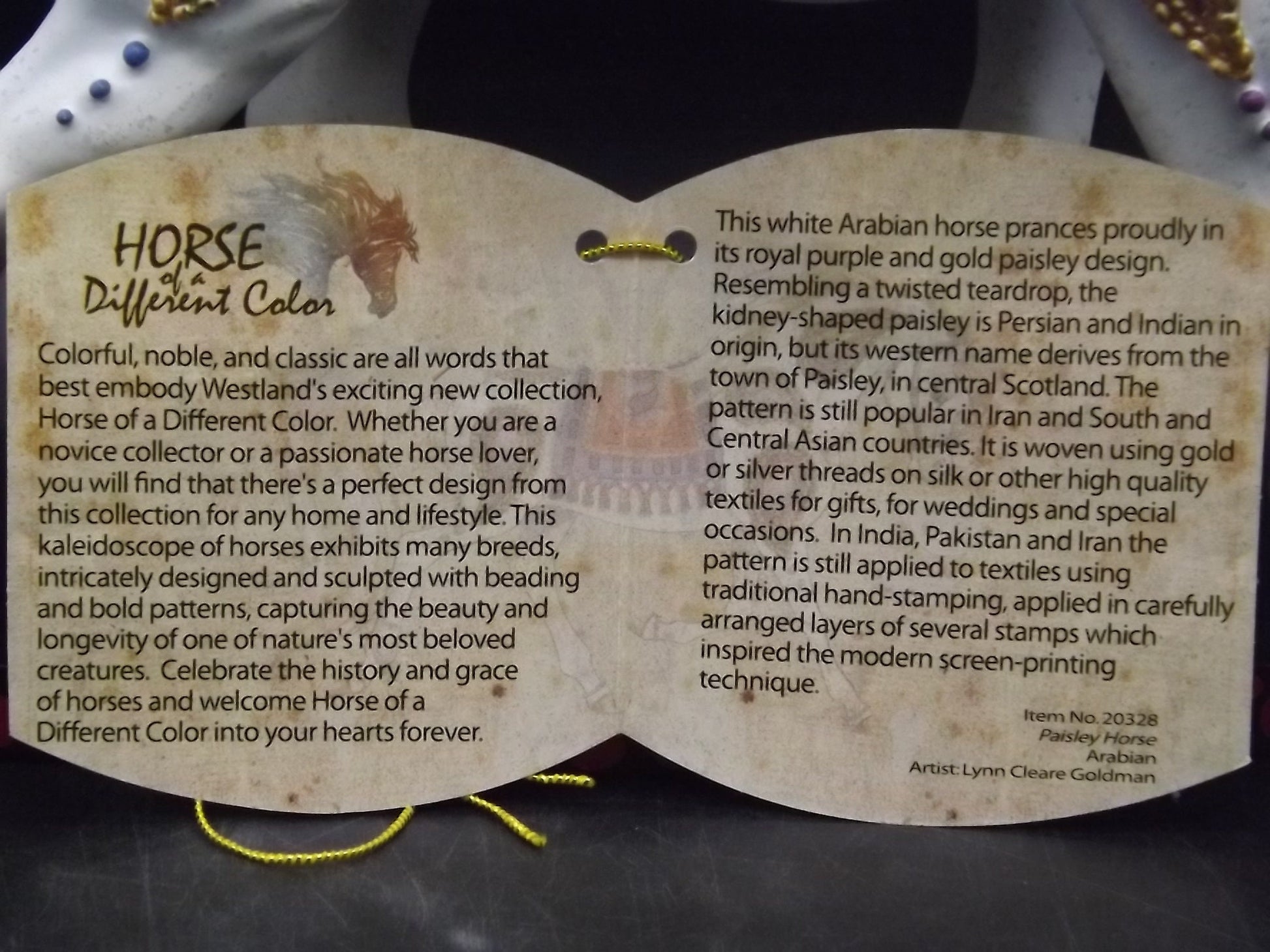 Vintage Westland "Paisley Horse" Figurine: Limited Edition Collectible
