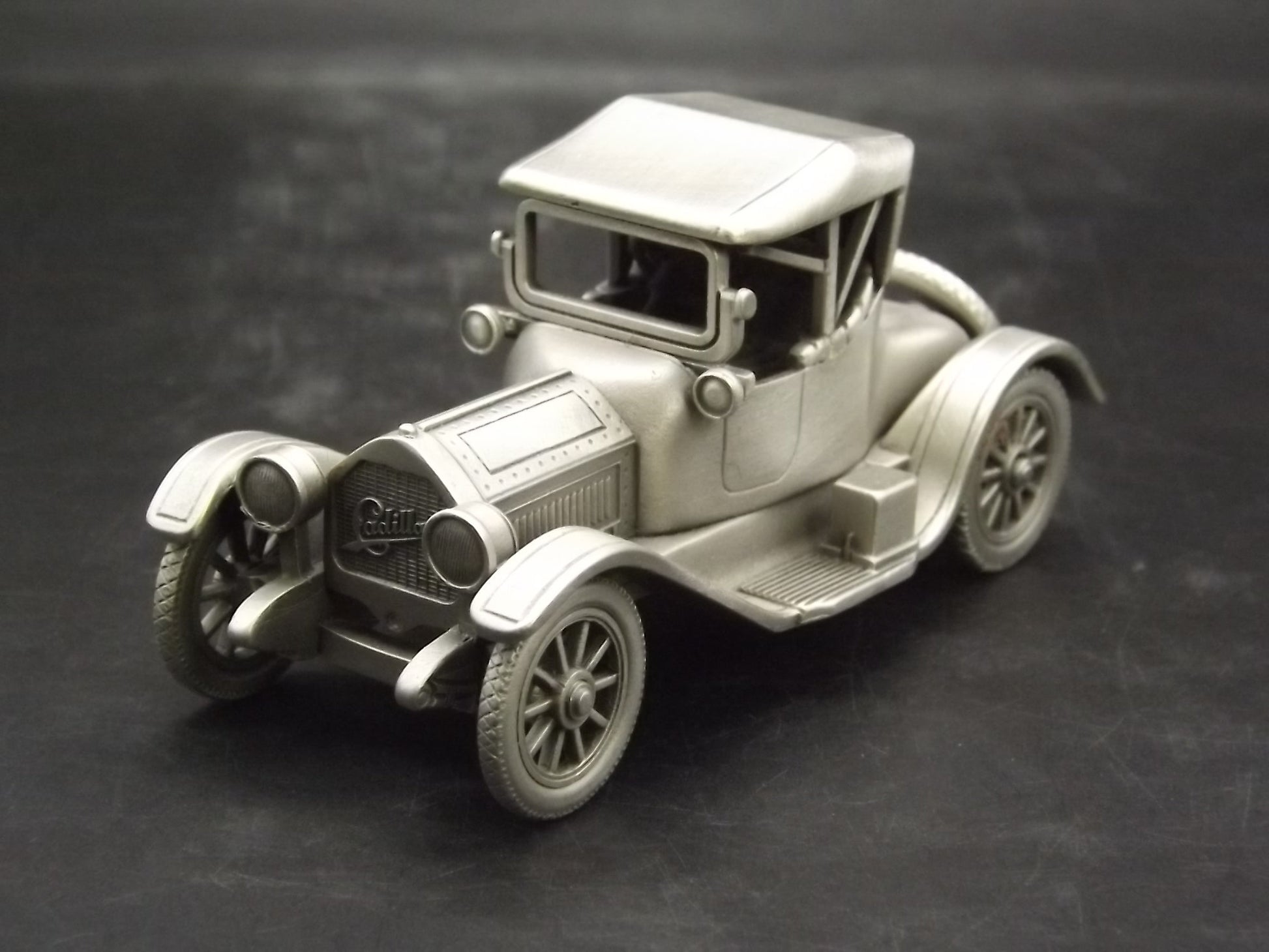 Vintage 1913 Cadillac Roadster Pewter Model Car - Danbury Mint