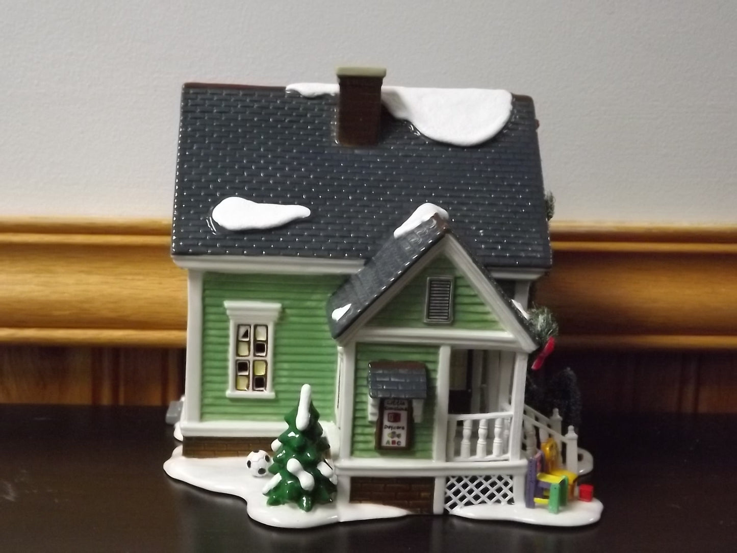 Vintage Snow Village: Little Sunshine Daycare, Illuminated Building with Box & COA