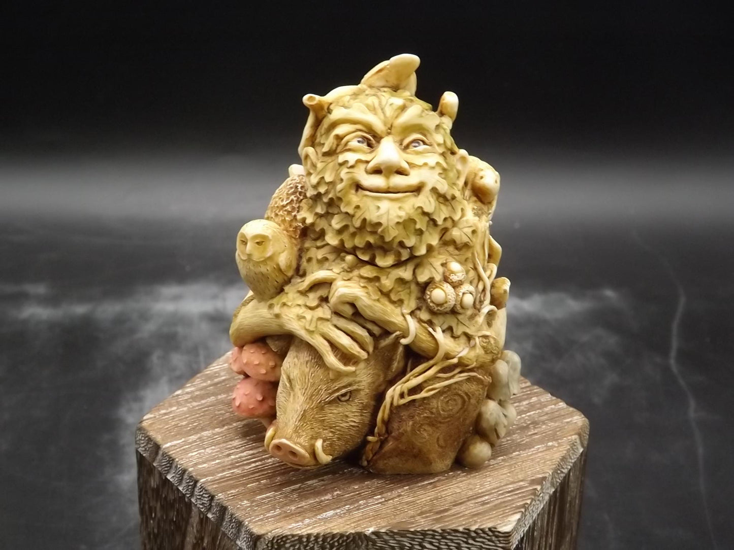 Vintage Harmony Kingdom Greenman Figurine: Treasure Jest Boxed