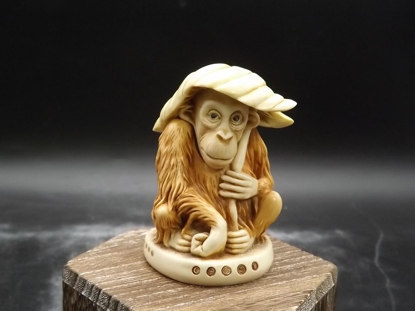 Retired 2000 Harmony Kingdom "Pongo's Palm" piece Excellent condition with original box and COA.